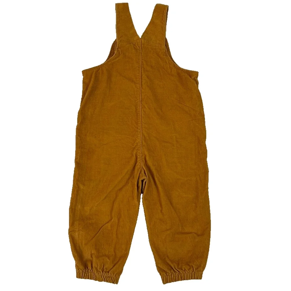CARTER'S Overalls Baby Size 12 months Yellow Corduroy 100% Cotton Breathable